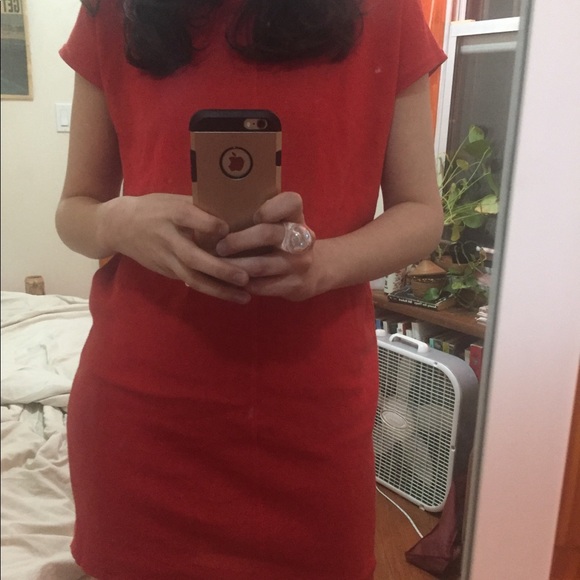Red vintage short sleeve Escada mini dress - Picture 3 of 3